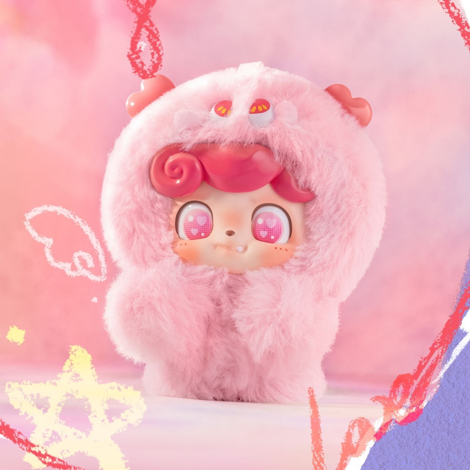 Q.KID - Emotional Hairy Monsters Plush Blind Box