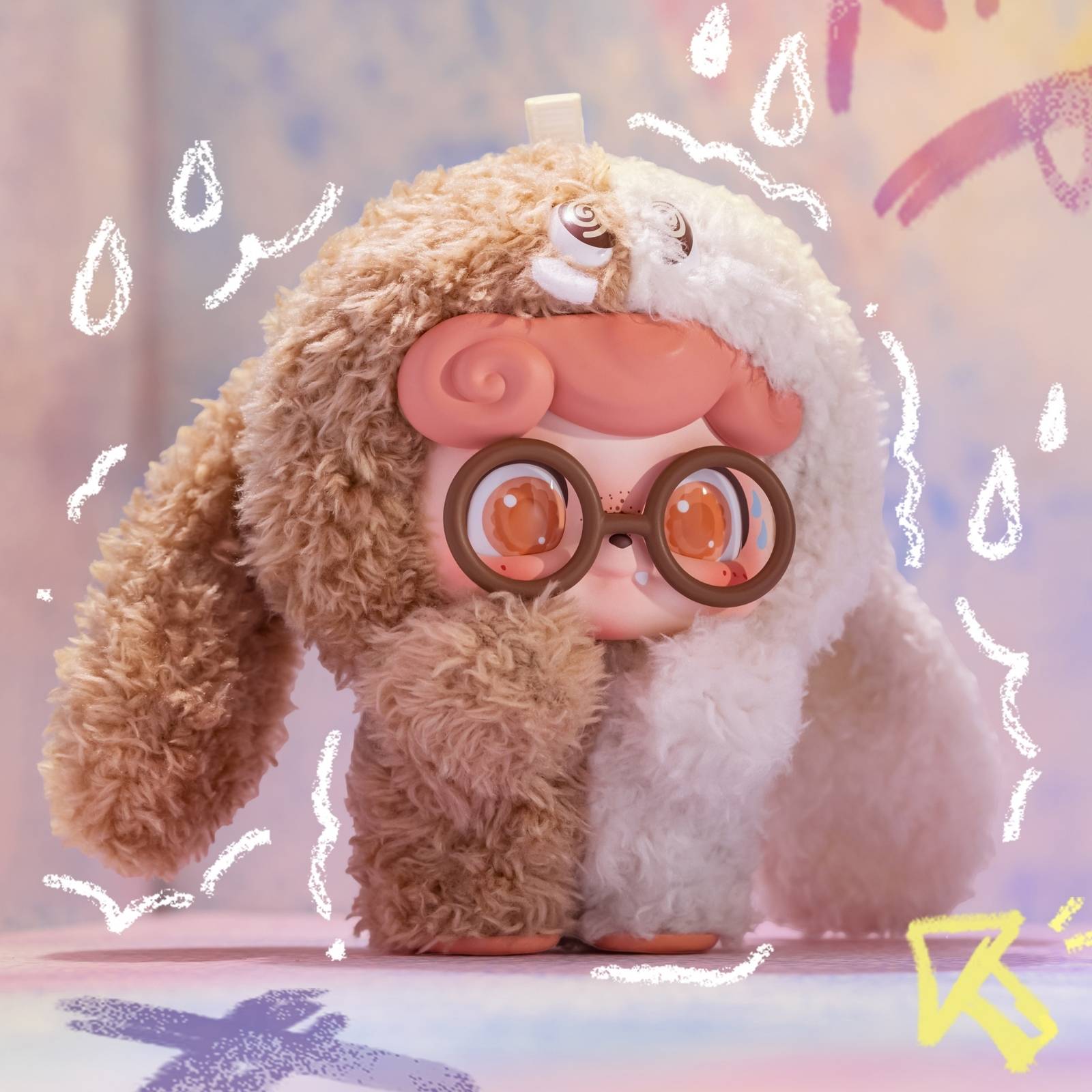 Q.KID - Emotional Hairy Monsters Plush Blind Box