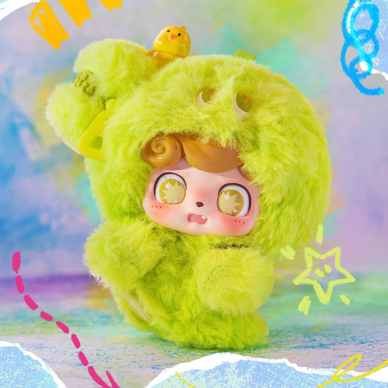 Q.KID - Emotional Hairy Monsters Plush Blind Box
