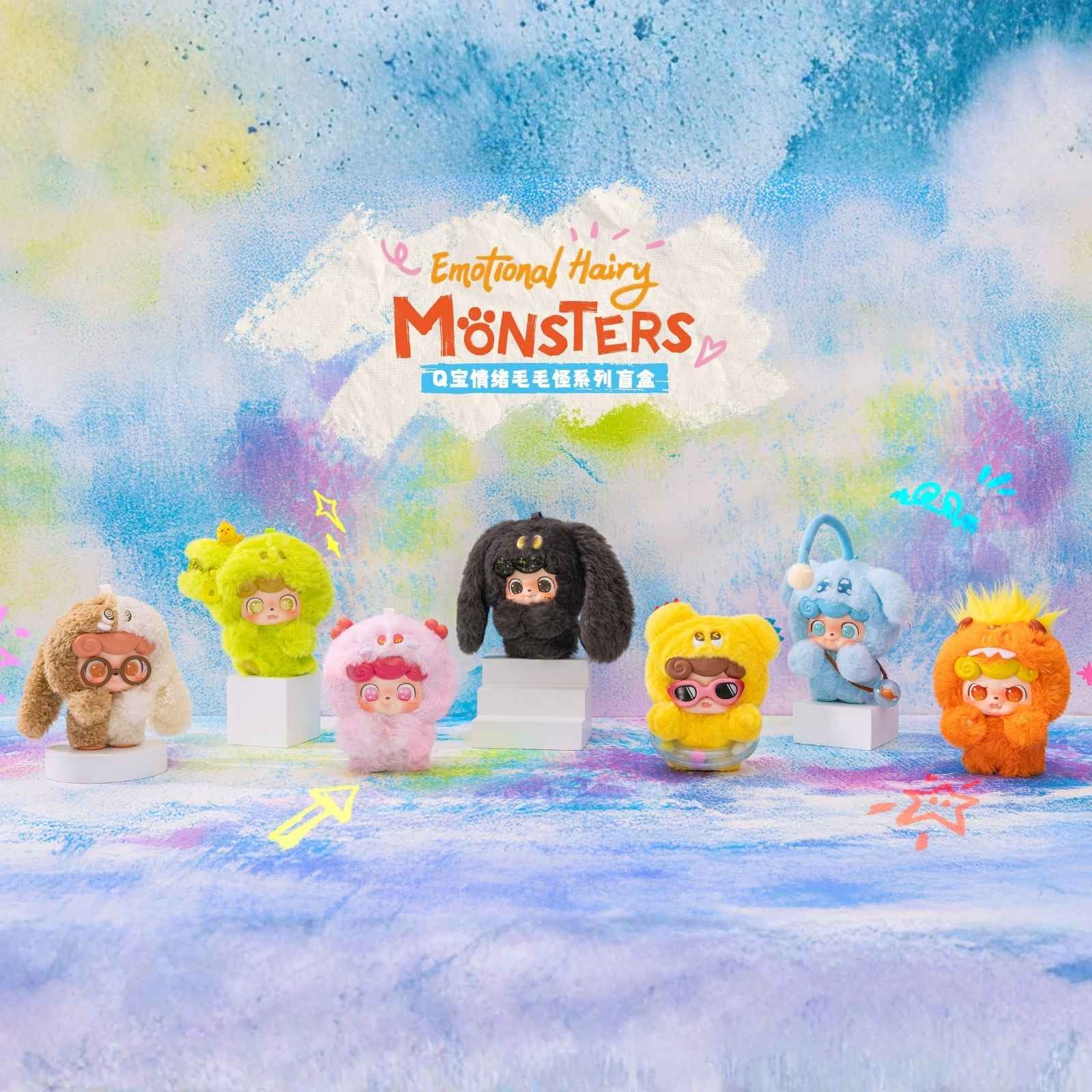 Q.KID - Emotional Hairy Monsters Plush Blind Box